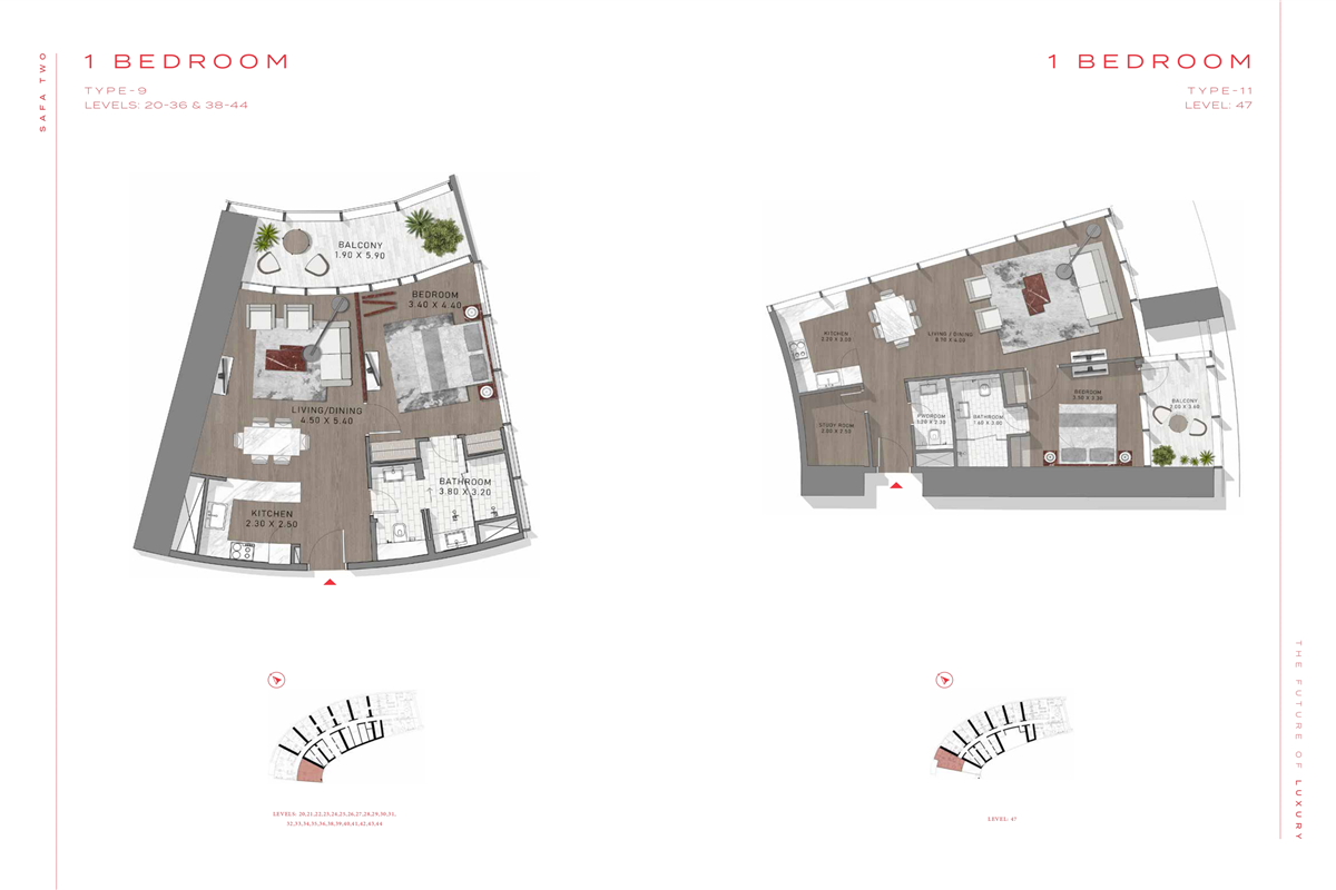 1 Bed Type 9 & 11